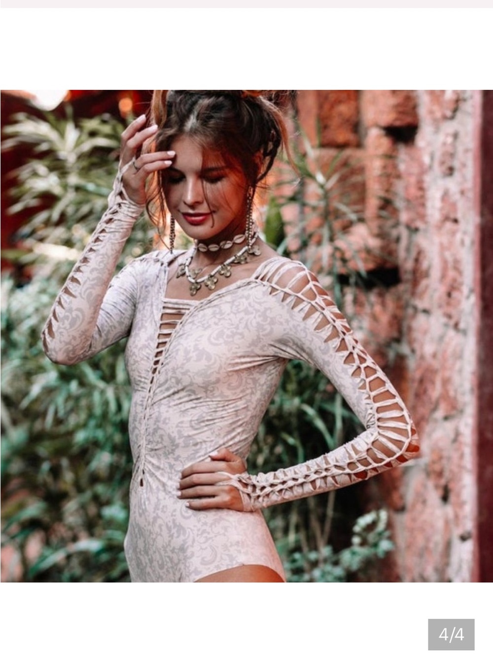 Goa Magic Cutout Long-Sleeve One-Piece Swimsuit